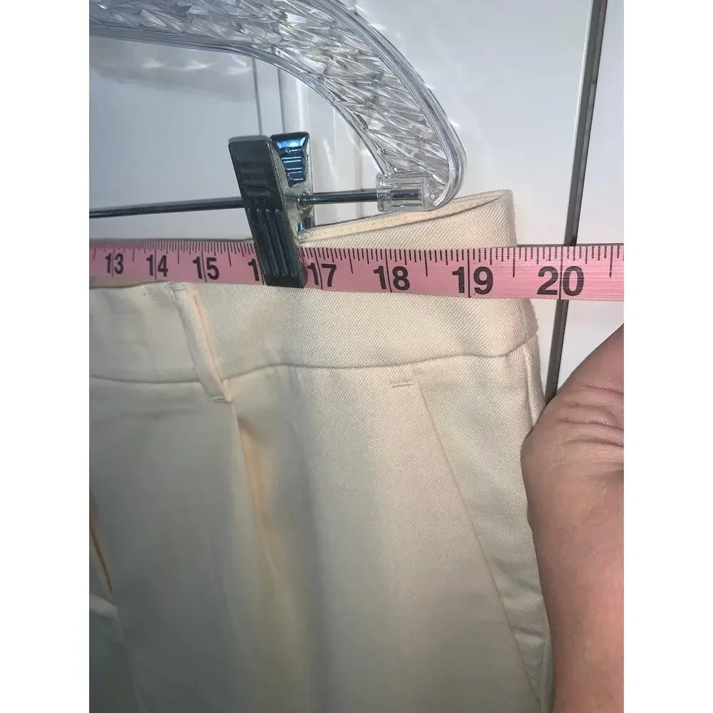 NWT Loft Women's Pleated Dress Pants Yellow Size 16‎ Straight Leg Casual - Picture 6 of 7